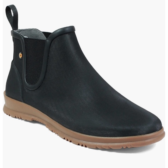 Bogs Black and Brown Winter Rain Boots - Picture 1 of 11